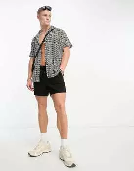 Свободная рубашка в полоску с узором Deep Revere, связанная крючком, ASOS