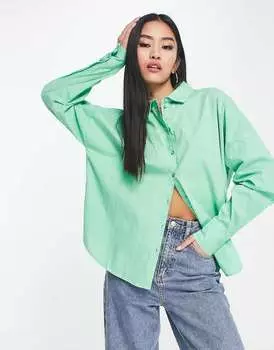 Свободная рубашка зеленого цвета Pieces
