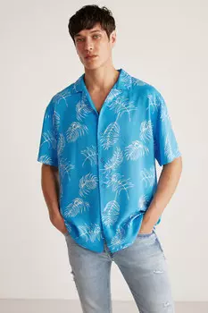 Свободная синяя рубашка Harrison GRIMELANGE, синий