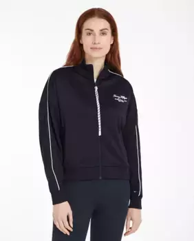 Свободная спортивная толстовка на молнии Tommy Hilfiger, темно-синий