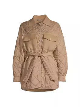 Свободная стеганая куртка Sacco Weekend Max Mara, цвет clay