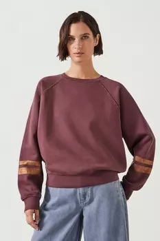 Свободная толстовка Gemma из 100% хлопка с полосками из фольги Hush, коричневый