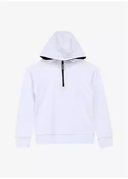 Свободная толстовка с капюшоном и принтом для мальчика белого цвета D4SB-SWT3031 Discovery Expedition