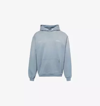 Свободная толстовка с капюшоном из хлопкового трикотажа с фирменным принтом Represent, серый