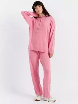 Свободная толстовка с капюшоном из шерсти и кашемира Chinti & Parker, цвет Punch Pink