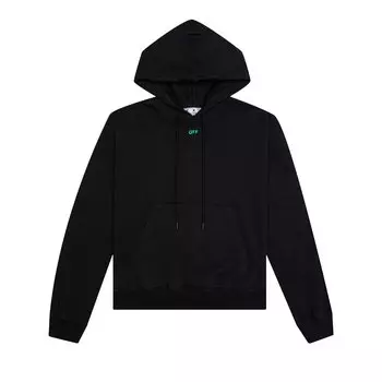 Свободная толстовка с капюшоном Off-White Alien Mush Черный/Зеленый