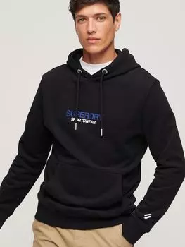 Свободная толстовка с логотипом спортивной одежды Superdry, черный
