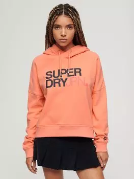 Свободная толстовка с логотипом Sportswear Superdry, фьюжн коралл