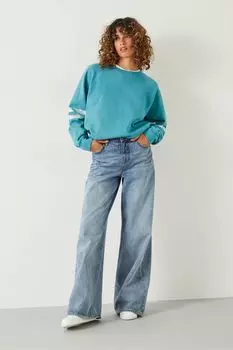 Свободная толстовка в полоску металлизированного цвета Hush, синий