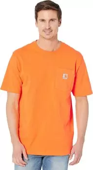 Свободная тяжелая футболка с карманами и короткими рукавами Carhartt, цвет Brite Orange