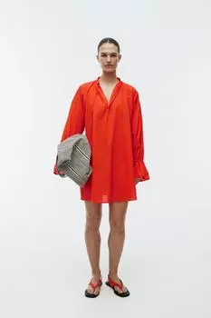 Свободная туника на кулиске Arket, красный