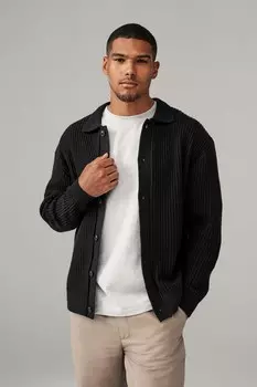 Свободная вязка крючком пуговицы через Next, черный