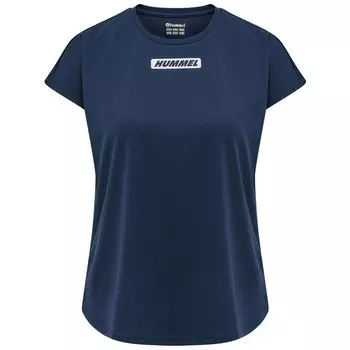 Свободная женская футболка для тренинга Hmlte Tola с технологией Beecool HUMMEL, цвет blau