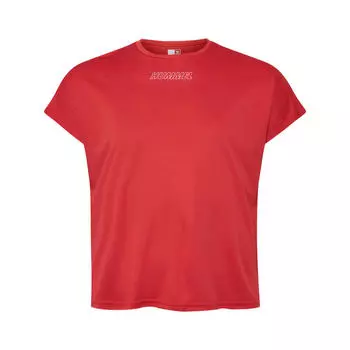 Свободная женская футболка Hmlte Curvy Plus для тренировок с технологией Beecool HUMMEL, цвет rot