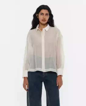 Свободная женская рубашка с камнями Bimba y Lola, бежевый