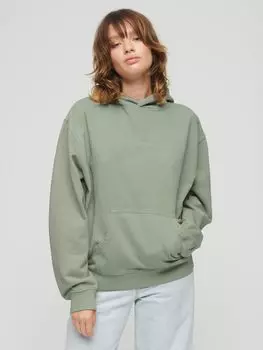 Свободное худи с микро-логотипом и вышивкой Superdry, светло-нефритовый зеленый