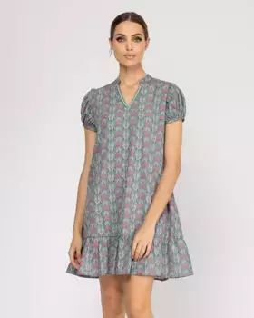 Свободное короткое платье Niza, светло-голубой