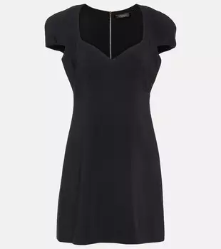 Свободное мини-платье Sweatheart VERSACE, черный