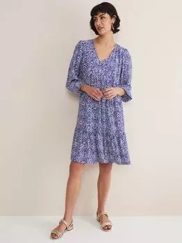 Свободное платье Alicia Ikat от Phase Eight, синий/слоновая кость