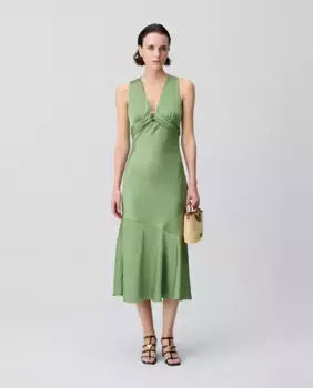 Свободное платье без рукавов Claudie Pierlot, зеленый