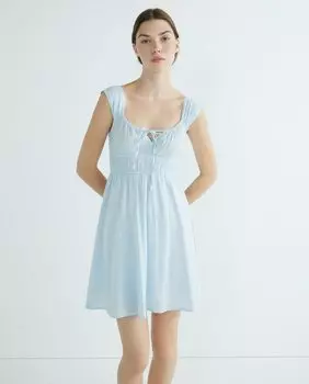 Свободное платье без рукавов Gap, светло-синий