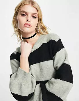 Свободное платье-джемпер Edited макси в контрастную полоску