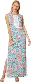 Свободное платье макси Ashler Lilly Pulitzer, цвет Soleil Pink Perfect Poppy