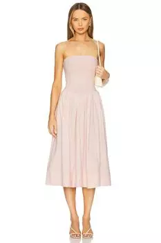 Свободное платье миди на бретелях X free-est onda от Free People, pink nectar