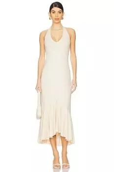 Свободное платье миди X free-est alix от Free People, bleached sand