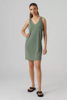Свободное платье на бретелях Vero Moda, зеленый