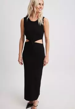 Свободное платье NA-KD CUT-OUT, черный