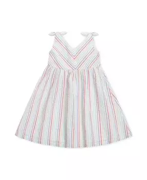 Свободное платье с бантом на плечах для девочек из органического хлопка, детское Hope & Henry