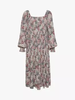 Свободное платье с принтом Soaked In Luxury Zaya Meadow, Многоцветный