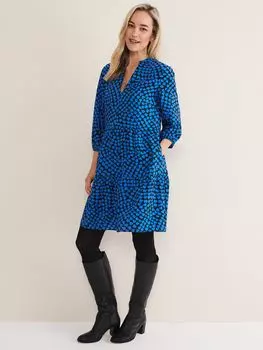 Свободное платье с сердечками Phase Eight Kesia, ярко-синий