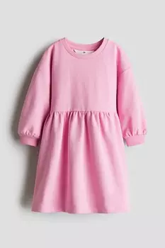 Свободное платье-свитер H&M, розовый