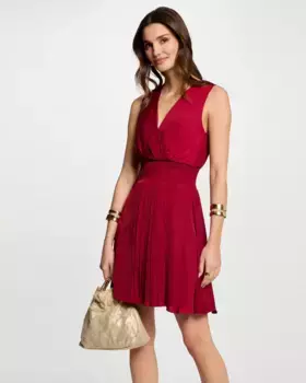 Свободное прямое короткое платье Morgan, красный