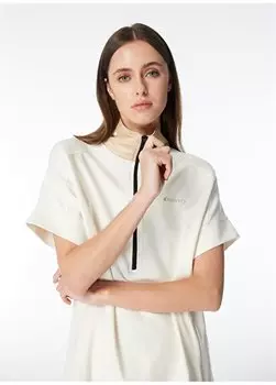 Свободное женское платье Off-White с высоким воротником D4SL-ELB3008 Discovery Expedition