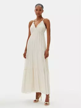 Свободного кроя летнее платье AFF-N011 Haveone, экрю