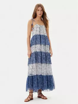 Свободного кроя летнее платье PL953739 Pepe Jeans, синий