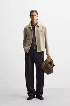 Свободного покроя рубашка ZARA, легкий загар