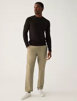 Свободные эластичные брюки чинос Marks & Spencer