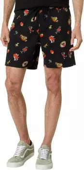 Свободные эластичные шорты Range Vans, цвет Black/Scarlet Ibis