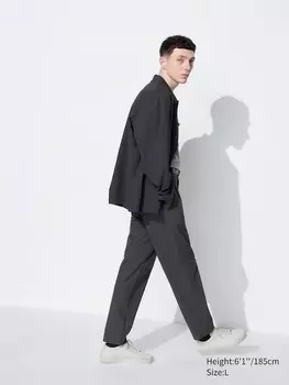 Свободные брюки airsense шерстяные Uniqlo, серый
