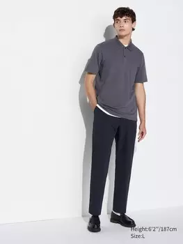 Свободные брюки airsense шерстяные Uniqlo, синий