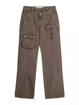 Свободные брюки Bershka, темно-бежевый