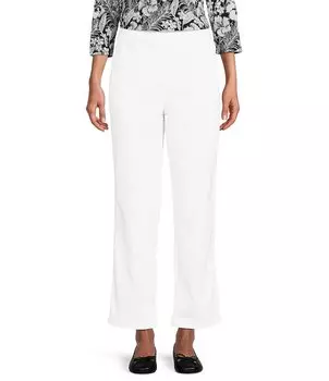 Свободные брюки без застежки до щиколотки Intro миниатюрного размера Daisy Tummy Control, белый