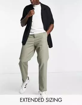 Свободные брюки чинос цвета хаки ASOS DESIGN