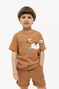 Свободные брюки-чиносы H&M, коричневый