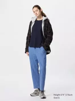 Свободные брюки длиной до щиколотки Uniqlo, цвет 65 синий