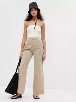 Свободные брюки Gap, бежевый